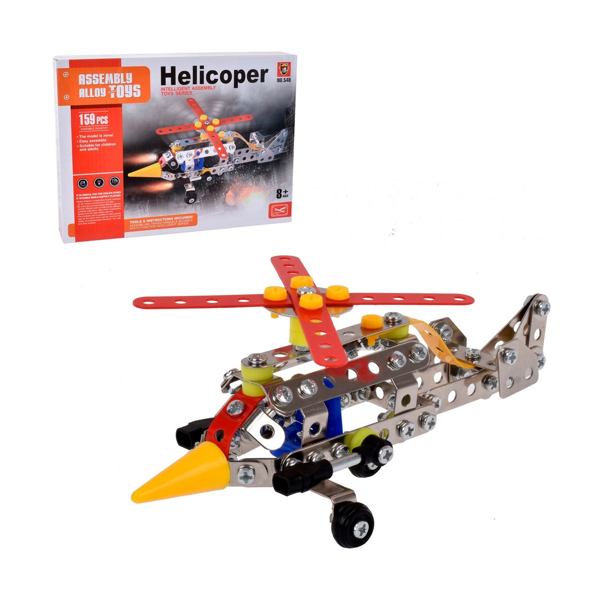 Mecano Metálico Helicóptero 159 Piezas